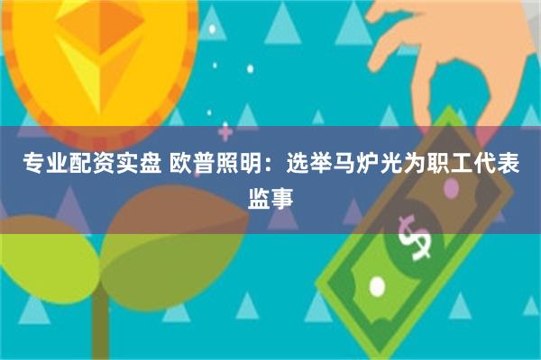 专业配资实盘 欧普照明：选举马炉光为职工代表监事